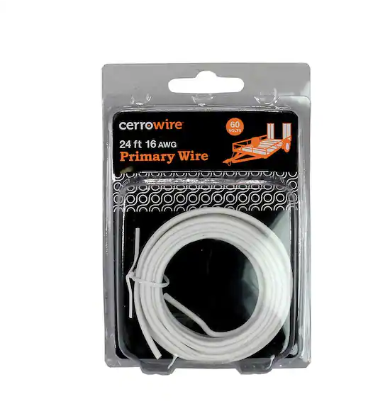 24 ft. 16 Gauge Yellow Stranded Primary Wire - 9710816