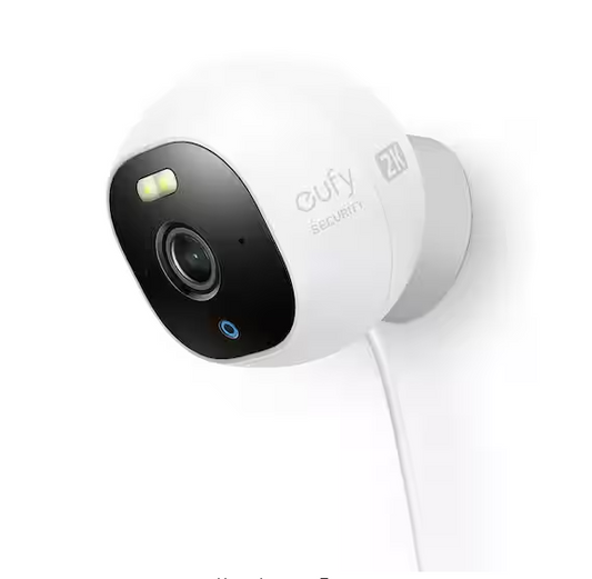 Outdoor Cam Pro Wired Surveillance Spotlight Camera 2K HD with Color Night Vision