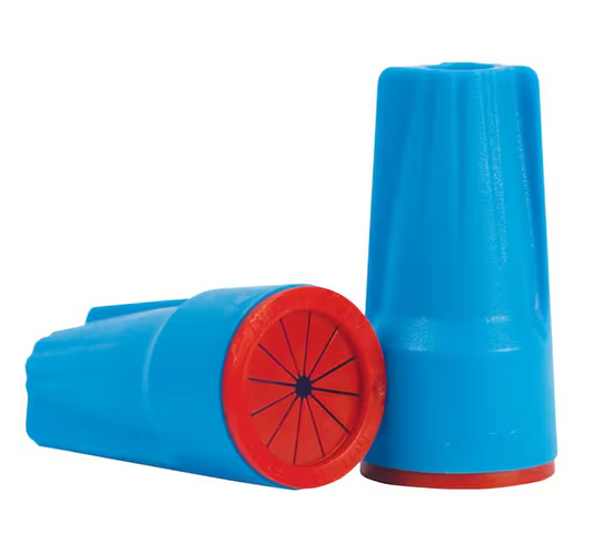 Medium Waterproof Wire Connectors, Aqua/Red (100-Pack Bag)