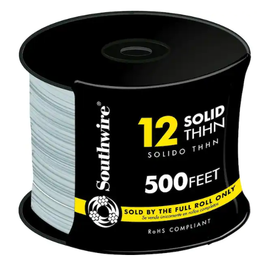 500 ft. 12 Gray Solid CU THHN Wire