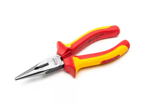 1000-Volt VDE Insulated 6 in. L Nose Pliers - 91010383345