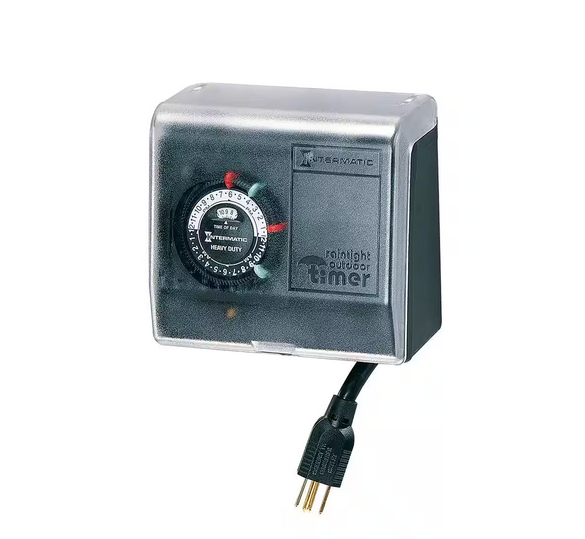 1440 min Outdoor Mechanical Plug-In Timer with Built-In Enclosure - 91010168706
