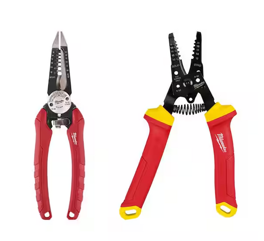 7.75 in. Combination 6-in-1 Wire Strippers Pliers w/1000V Insulated 10-20 AWG Wire Stripper/Cutter (2-Piece) -  91010839656