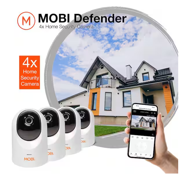 Defender - Smart Home Security Cameras (4-Pack) - 91010426210