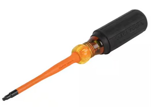 #2 Square, 4 in. Round Shank Slim-Tip 1000-Volt Insulated Screwdriver - 91011004913