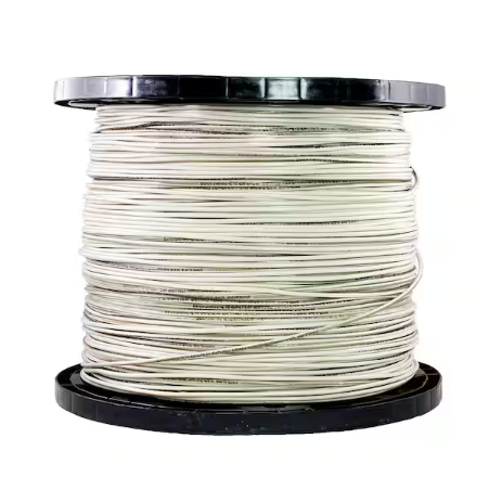 2,500 ft. 12 Gauge White Stranded Copper THHN Wire - 9321421