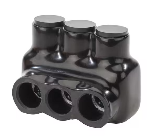 1/0-14 AWG Bagged Insulated Multi-Tap Connector, Black - 91001839901