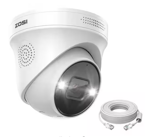 ZG2258D ZG2258A 4K 8MP PoE Wired IP Security Camera with Night Vision, 2-Way Audio, Only Work with Same Brand NVR Model - 91007929167