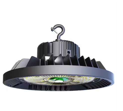 1 ft. Round 150-Watt Equivalent Integrated LED Dimmable Aluminum Alloy Black High Bay Light, 5000K - 91010578433