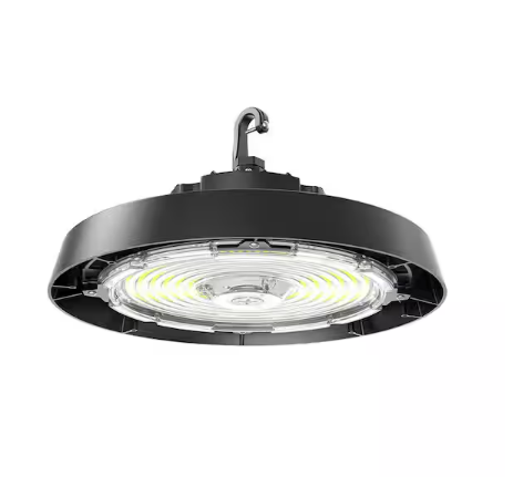 400-Watt Equivalent 11 in. Round Integrated LED Black High Bay Light 13500-22500 Lumens Adjustable CCT 120-277v - 91010046121