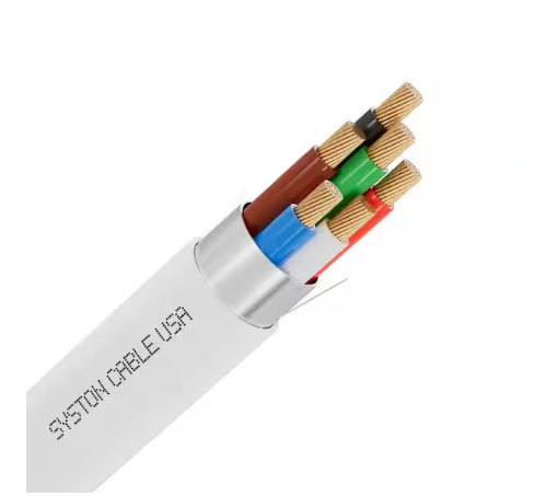 50 ft. 18/6 White CL3P/CMP Stranded-Sheilded Bare Copper Security/Alarm/Control/Sound Wire - 91012230635