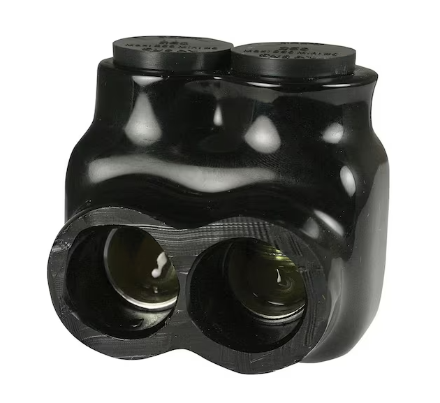 6 AWG - 250 MCM 600-Volt 2-Ports Multi Tap Connector, Insulated Single Sided Entry, Black -  91004501531