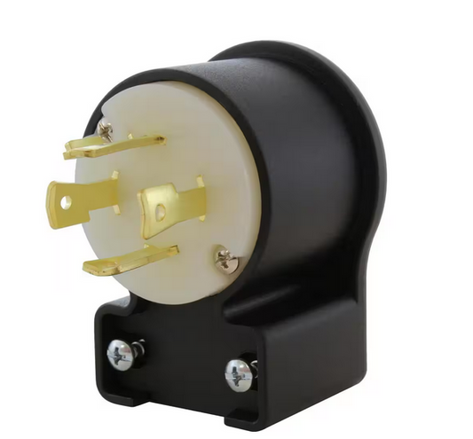 NEMA L17-30P 3-Phase 30 Amp 600-Volt Elbow 4-Prong Locking Male Plug with UL, C-UL Approval - 91010655609