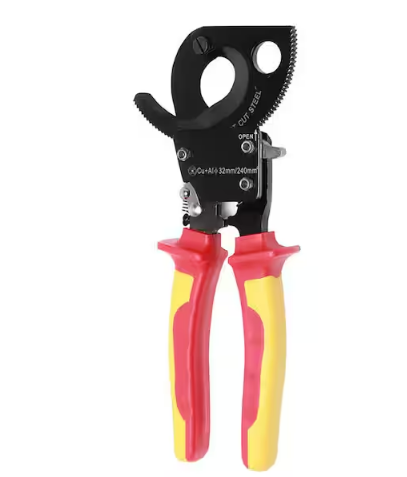 9.4 in. VDE 1000-Volt Insulated Ratchet Cable Cutter