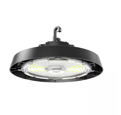 400-Watt Equivalent 11 in. Round Integrated LED Black High Bay Light 20250-30000 Lumens Adjustable CCT 120-277v - 91010046177