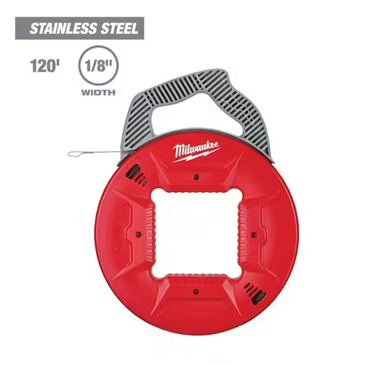 120 ft. x 1/8 in. Stainless Steel Fish Tape - 91011149117