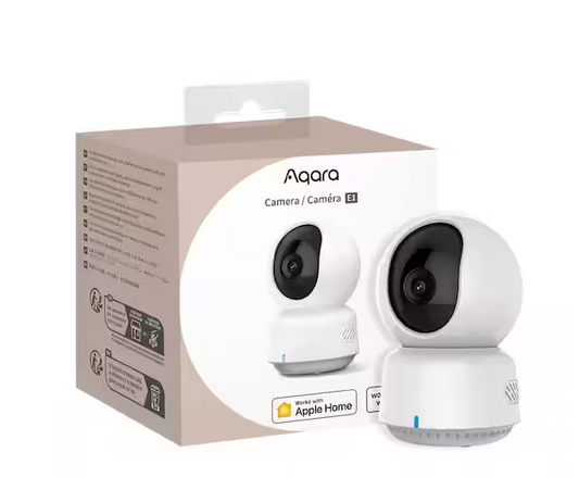 Camera E1, Home Security Camera with PT Function, Home Automation, Light AI Detection, AqaraHub is required - 91010500406