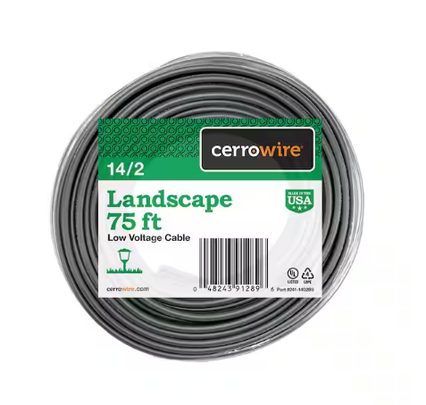 75 ft. 14/2 Black Stranded Low-Voltage Landscape Lighting Wire - 91004186424