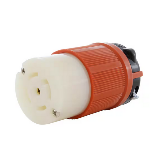 NEMA L22-30R 30A 3-Phase Y 277/480-Volt 5-Prong Locking Female Connector in Orange with UL, C-UL Approval - 91011217535