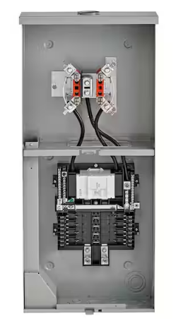 200 Amp Outdoor Meter Main Combo, 8-Spaces, Ringless with Horn Bypass - 91009516862