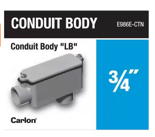 3/4 in. Schedule 40 and 80 PVC Type-LB Box/Conduit/Fitting Accessory (Pack of 12) - 91002712870