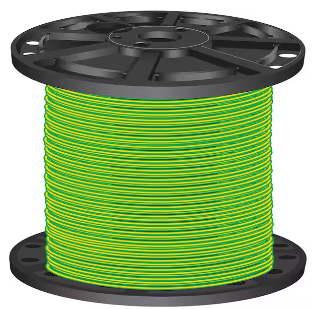 2,500 ft. 10 Green/Yellow Stranded CU THHN Wire