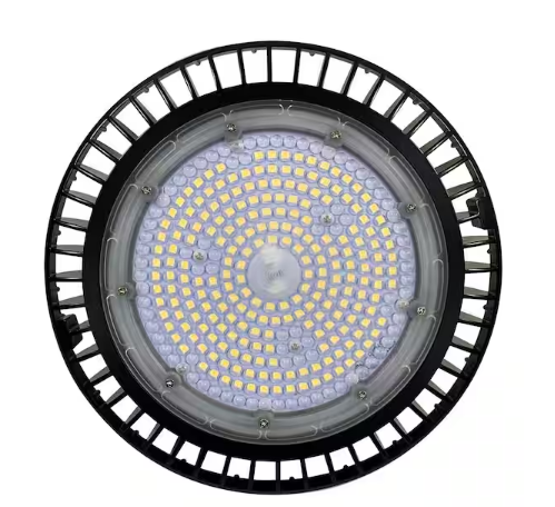 UFO 1 ft. 150-Watt Equivalent Integrated LED Black Finish High Bay Light - 91006103170