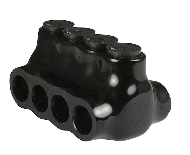 14-2 AWG Multi Tap Connector Insulated 4 Ports, Black - 91003915665