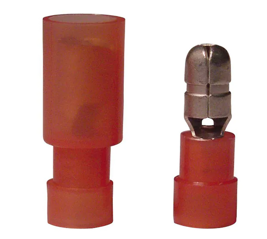 22-18 AWG 0.156 in. Tab Butt Splice 5 Male 5 Female, Red (10-Pack) - 9691723