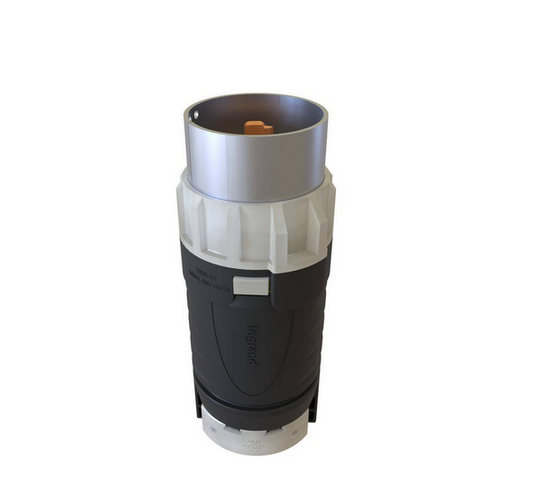 Pass & Seymour TurnLok 50A Corrosion-Resistant 3-Phase 250-Volt DC/600-Volt AC 2-Pole 3-Wire Locking Plug Black (1-Pack) - 91012191539