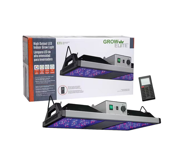 Grow Elite 2 ft. Integrated LED Indoor Grow Light with Remote Control High Output 500-Watt Full Spectrum - 91006211274