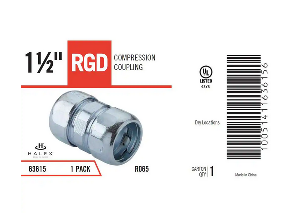 1-1/2 in. Rigid Compression Conduit Coupling - 9284836