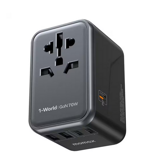Black Travel Adapter International Power Adapter, 3 USB-C and 2 USB-A, Worldwide Travel Plug Adapter (Type C/A/G/I) - 91012130859