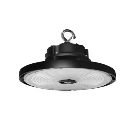 10.24 in. 100/120/150-Watt Selectable Dimmable Integrated LED UFO High Bay Light with Preinstalled Hook, 3000/4000/5000K - 91008996256