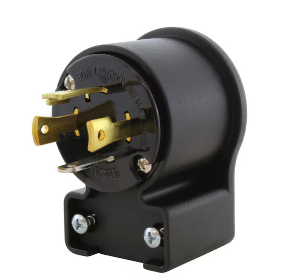 NEMA L14-30P 30 Amp 125-Volt/250-Volt 4-Prong Elbow Locking Male Plug With UL, C-UL Approval - 91010692121