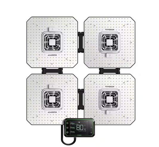 AeroLight 100-Watt LED Grow Light with an Integrated Circulation Fan and E42 WiFi-Controller, Warm White (4-Pack) - 91009738260