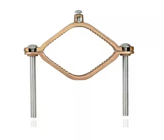 2-1/2 in. - 4 in. Water Pipe Size Bronze Ground Clamp, 2 STR Ground Wire Max - 91001841671