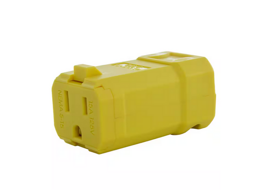 15 Amp 125-Volt NEMA 5-15P Square Household Female Connector with UL, C-UL Approval - 91005911467