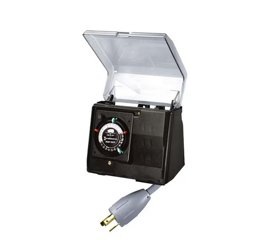 1440 min Outdoor Mechanical Plug-In Timer with Built-In Enclosure - 91010168707