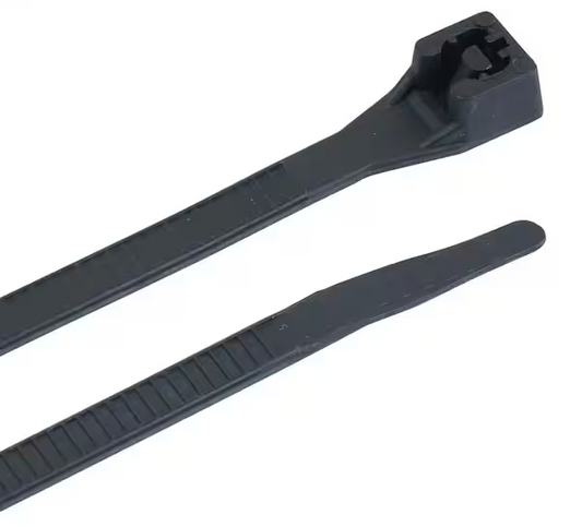 4 in. Black Cable Tie Black (100-Pack) - 9295780