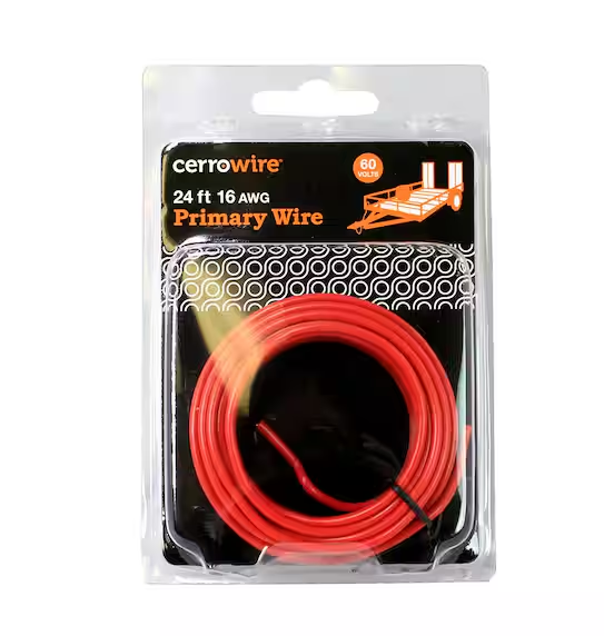 24 ft. 16 Gauge Red Stranded Primary Wire - 9710797