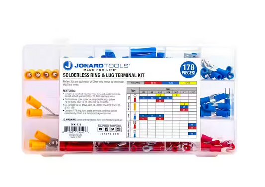 Solderless Ring and Lug Terminal Kit (178-Pieces) - 91009203069