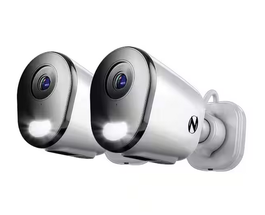 2K Plug-in Indoor/Outdoor Wireless Spotlight Security Cameras (2-Pack) - 91011522446