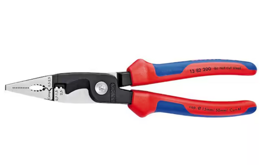 Heavy Duty Forged Steel 6-in-1 Electrical Installation Pliers with Multi-Component Grip