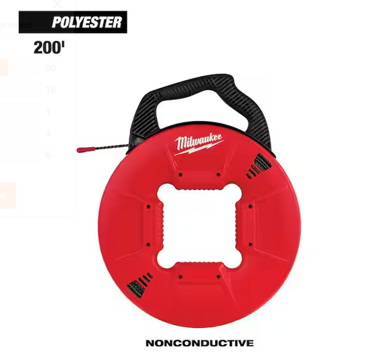 200 ft. Polyester Fish Tape with Non-Conductive Tip