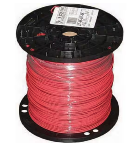 2,500 ft. 12 Red Stranded CU THHN Wire