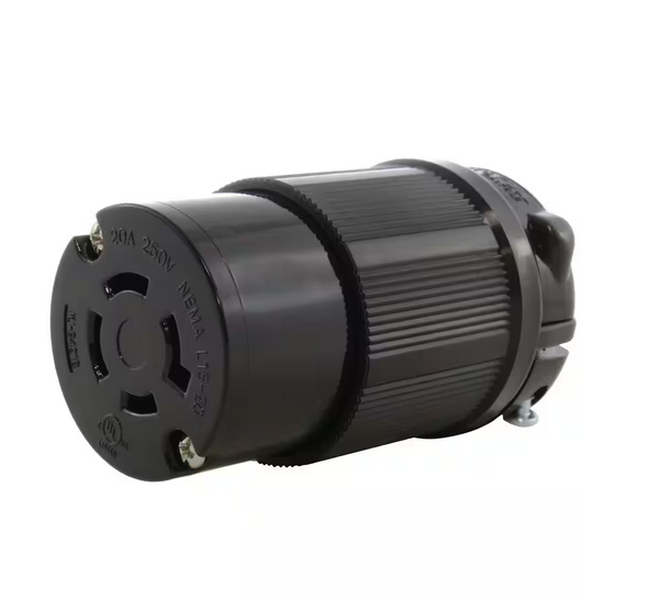 NEMA 20 Amp 250-Volt 3-Phase 4-Prong Locking Female Connector with UL C-UL - 91005164555