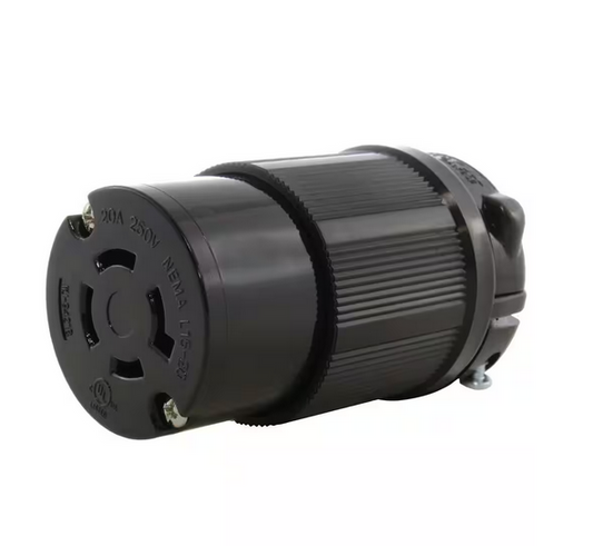 NEMA 20 Amp 250-Volt 3-Phase 4-Prong Locking Female Connector with UL C-UL - 91005164555