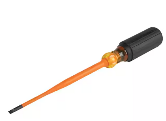 3/16 in. Cabinet, 6 in. Round Shank Slim-Tip Insulated Screwdriver - 91011004907