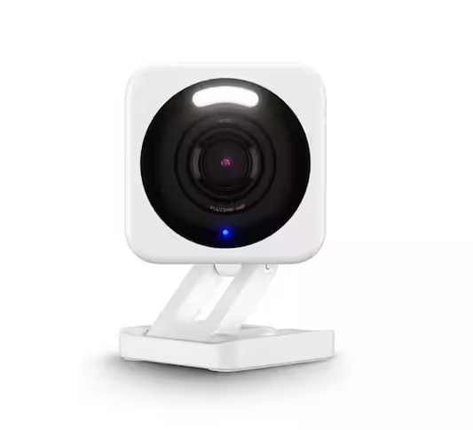 Cam v4 Wi-Fi 2.5K QHD Indoor/Outdoor Plug-In Smart Home Security Camera, Color Night Vision, 2-Way Audio (White) - 91011028443